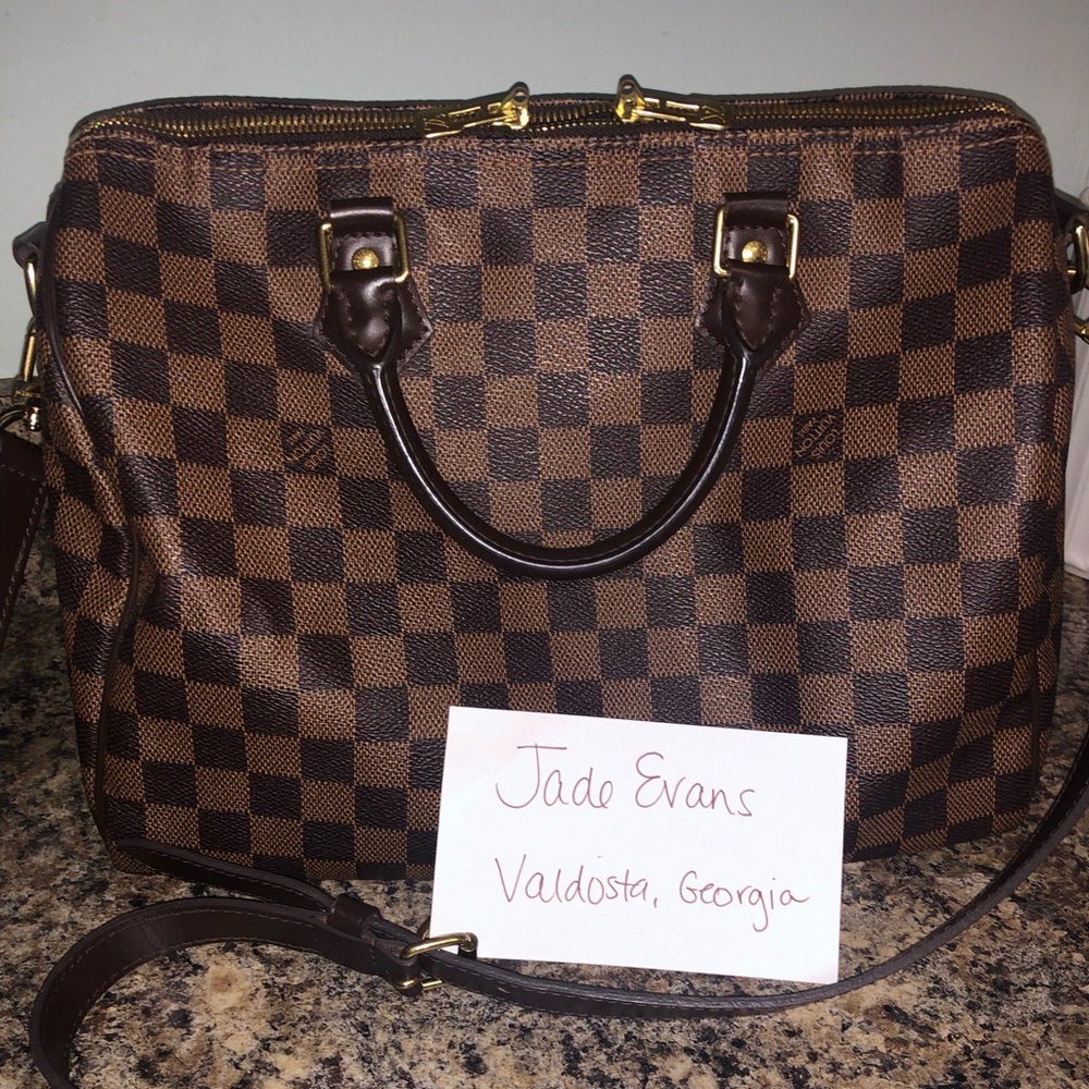 Louis Vuitton Speedy 30 Bandouliere Damier Ebene